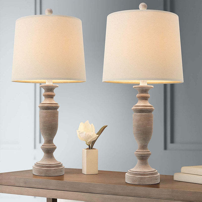 Modern Eclectic Fabric Solid Wood Table Lamp — 220V-240V For UK/AU