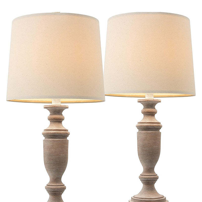 Modern Eclectic Fabric Solid Wood Table Lamp