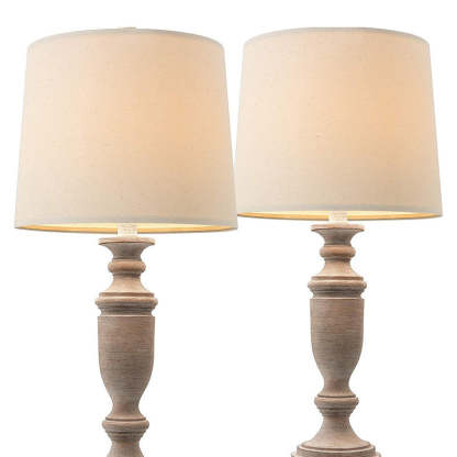 Modern Eclectic Fabric Solid Wood Table Lamp
