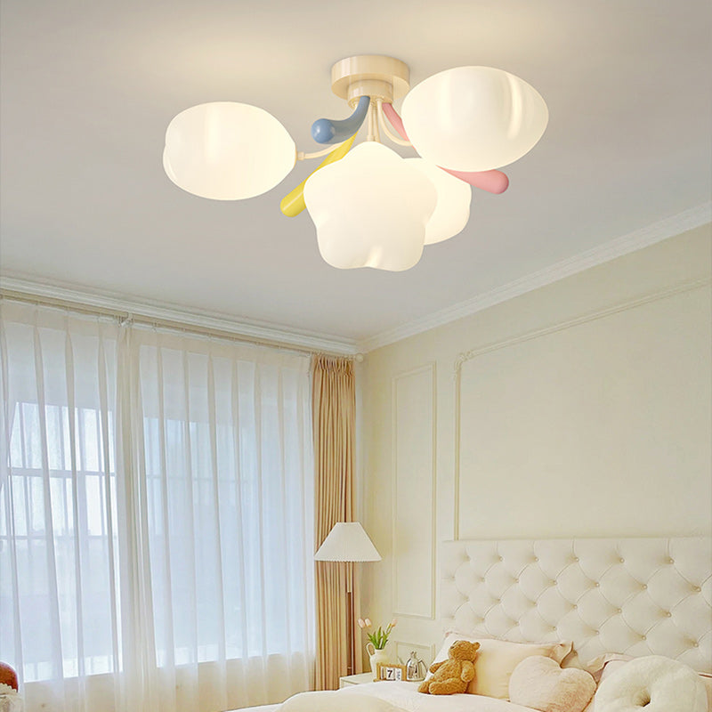 Contemporary Iron Pentagram LED Semi-Flush Ceiling Light
