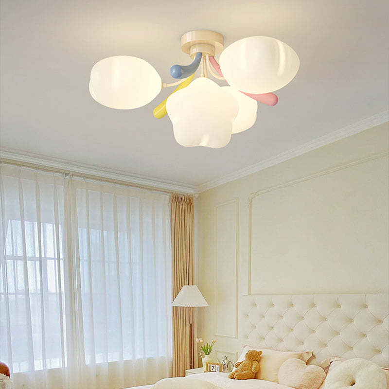 Contemporary Iron Pentagram LED Semi-Flush Ceiling Light