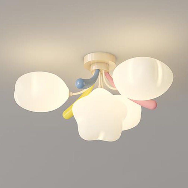 Contemporary Iron Pentagram LED Semi-Flush Ceiling Light