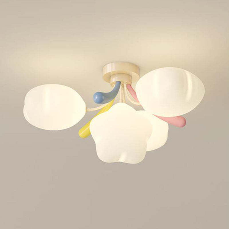 Contemporary Iron Pentagram LED Semi-Flush Ceiling Light