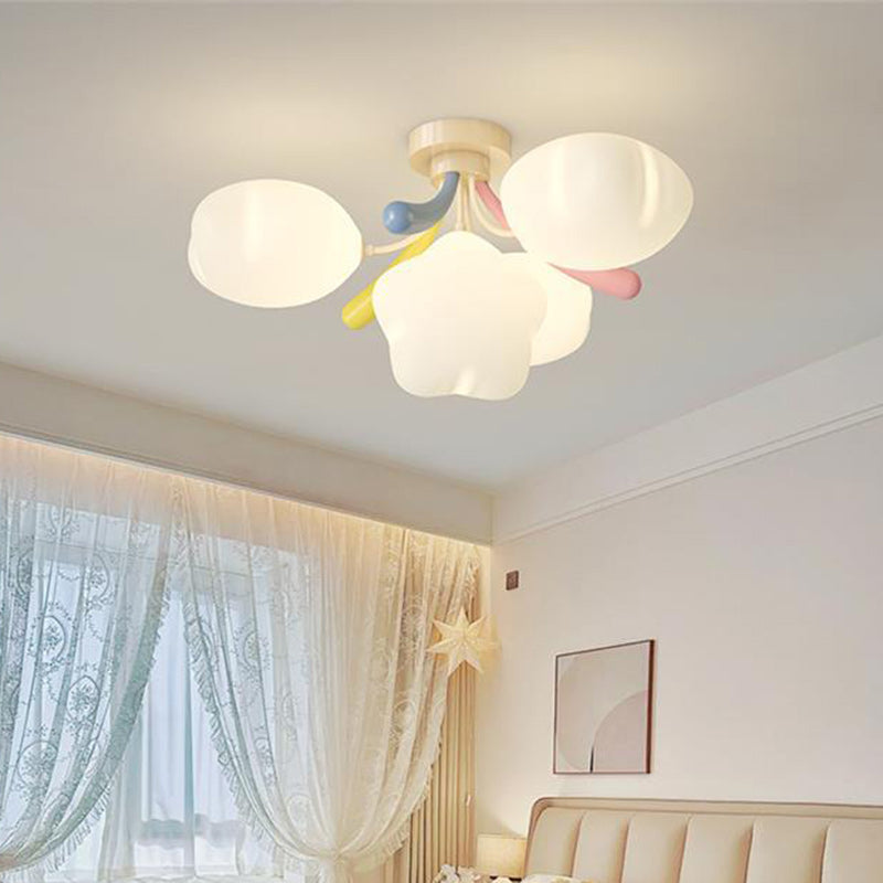 Contemporary Iron Pentagram LED Semi-Flush Ceiling Light