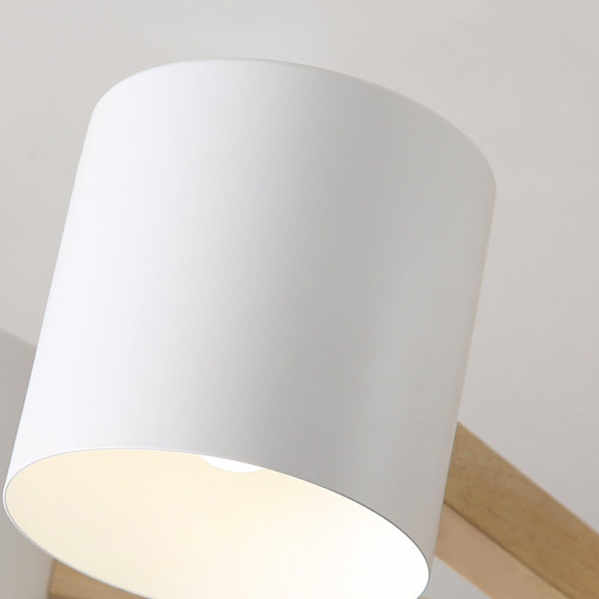 Scandinavian Solid Wood 6/8-Light Ceiling Light — 8 / White / 220V-240V For UK/AU