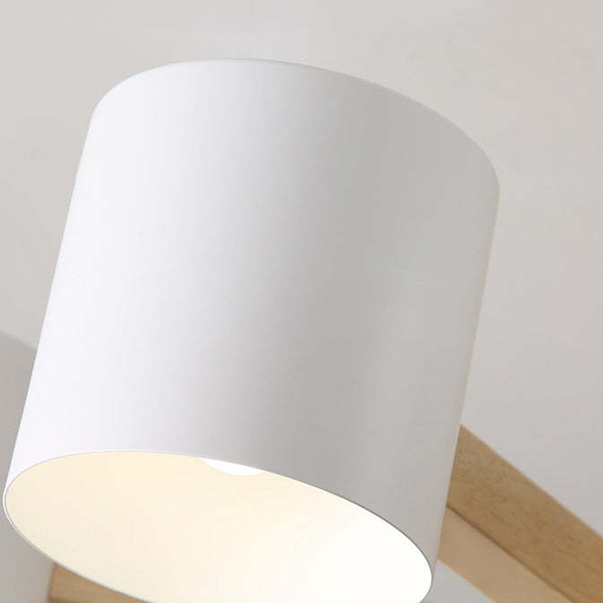 Scandinavian Solid Wood 6/8-Light Ceiling Light — 8 / White / 220V-240V For UK/AU
