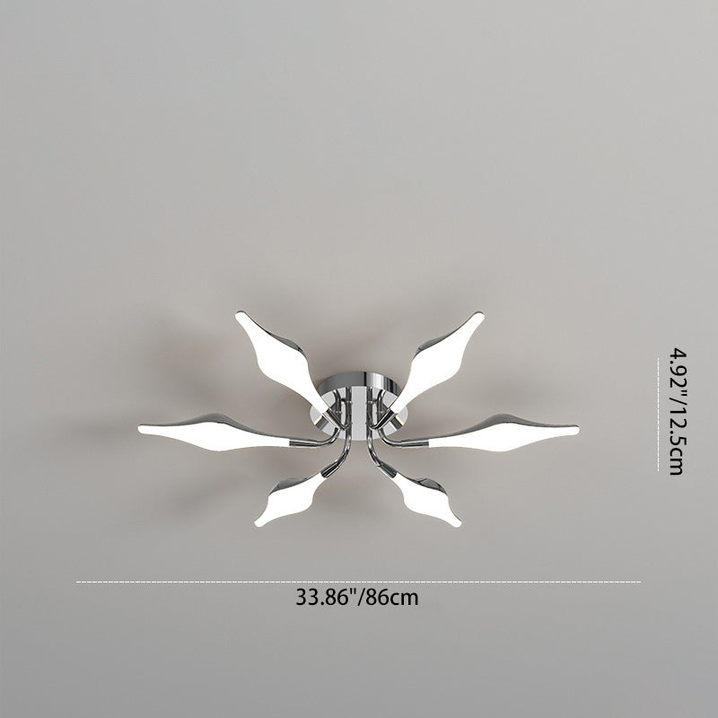 Contemporary Iron Acrylic Rhomboid Ceiling Light