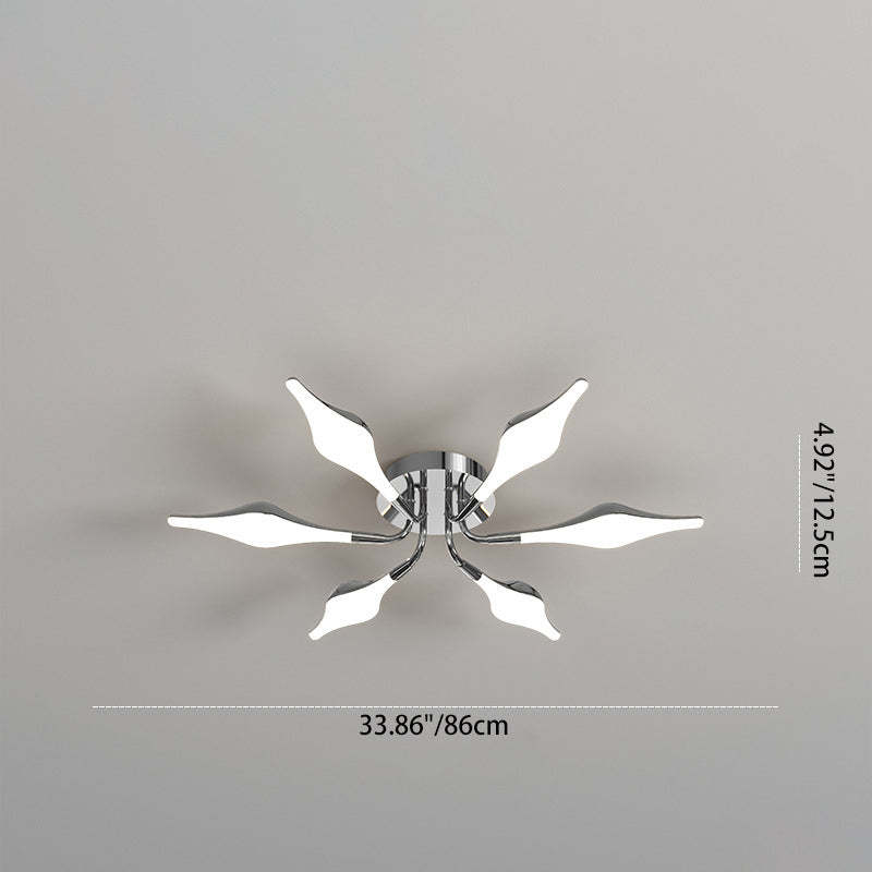 Contemporary Iron Acrylic Rhomboid Ceiling Light