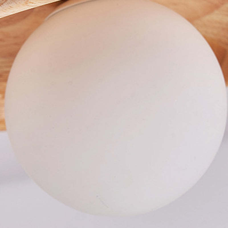 Japanese Wood Grain Ball 1-Light Ceiling Light