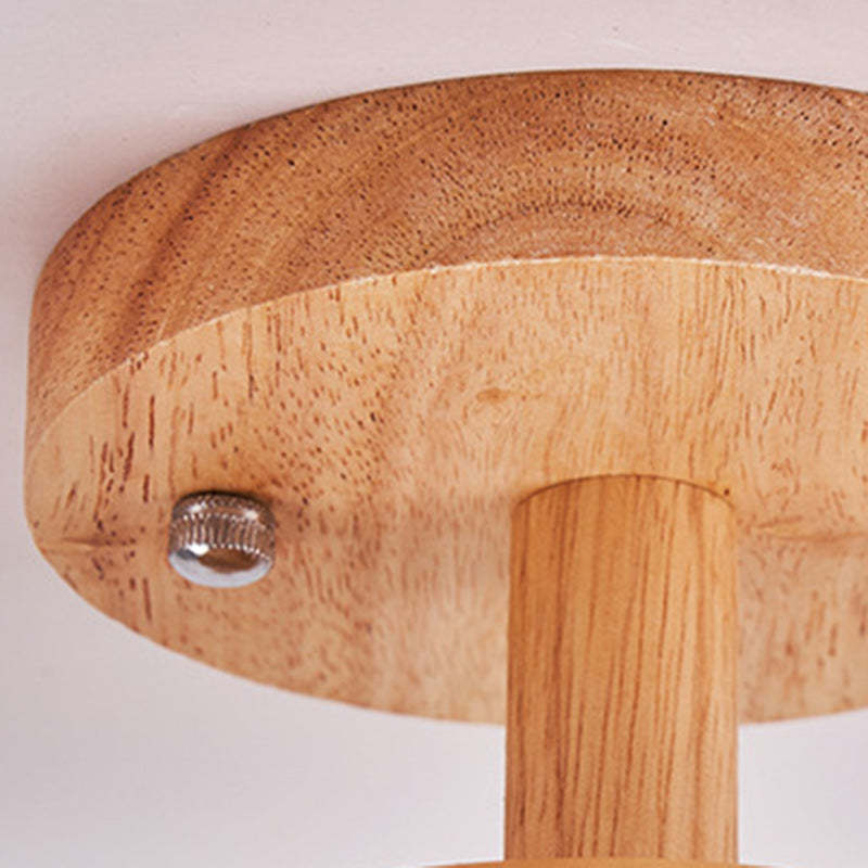 Japanese Wood Grain Ball 1-Light Ceiling Light