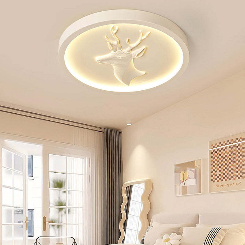 Modern Eclectic Resin Antler Acrylic LED Flush Ceiling Light