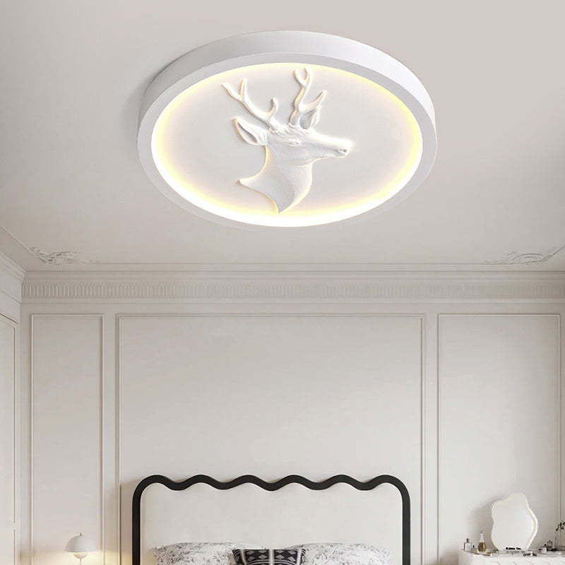 Modern Eclectic Resin Antler Acrylic LED Flush Ceiling Light