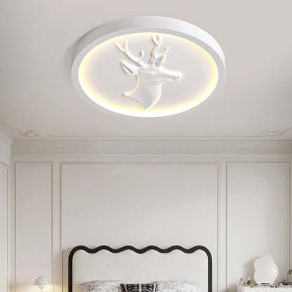 Modern Eclectic Resin Antler Acrylic LED Flush Ceiling Light