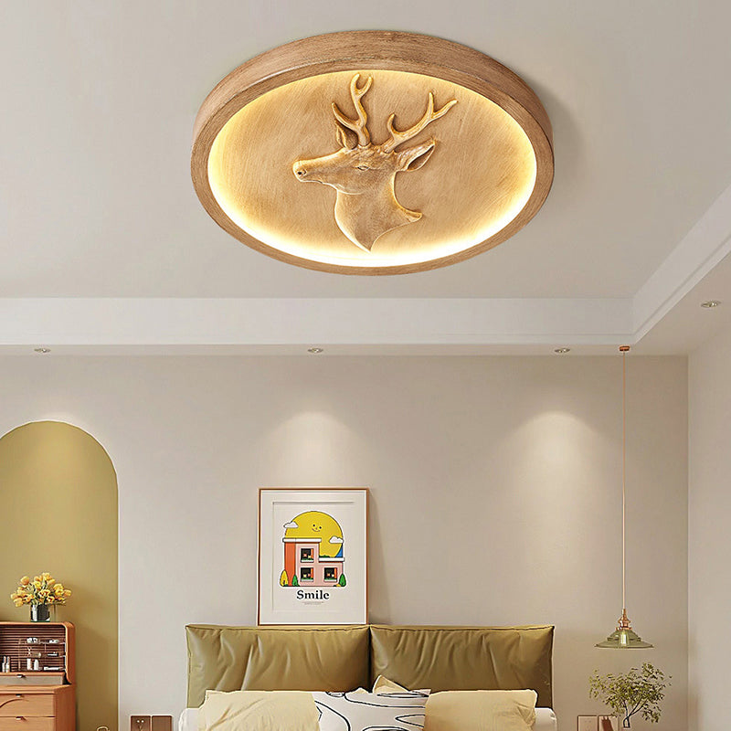 Modern Eclectic Resin Antler Acrylic LED Flush Ceiling Light