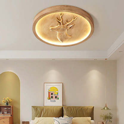 Modern Eclectic Resin Antler Acrylic LED Flush Ceiling Light