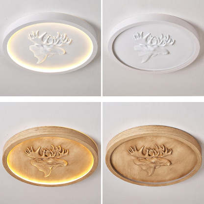 Modern Eclectic Resin Antler Acrylic LED Flush Ceiling Light