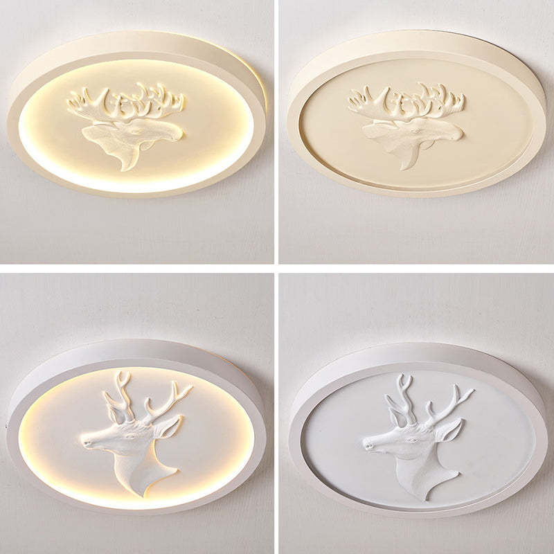Modern Eclectic Resin Antler Acrylic LED Flush Ceiling Light