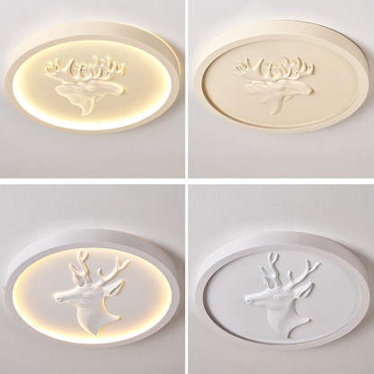 Modern Eclectic Resin Antler Acrylic LED Flush Ceiling Light
