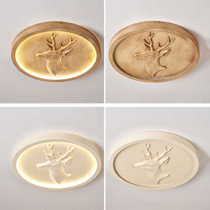 Modern Eclectic Resin Antler Acrylic LED Flush Ceiling Light