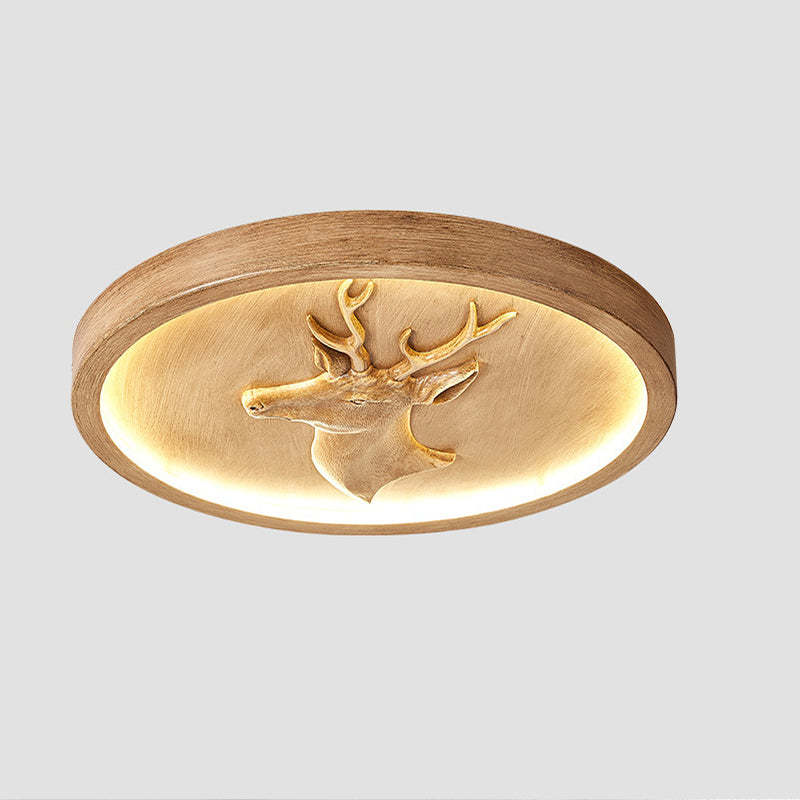 Modern Eclectic Resin Antler Acrylic LED Flush Ceiling Light