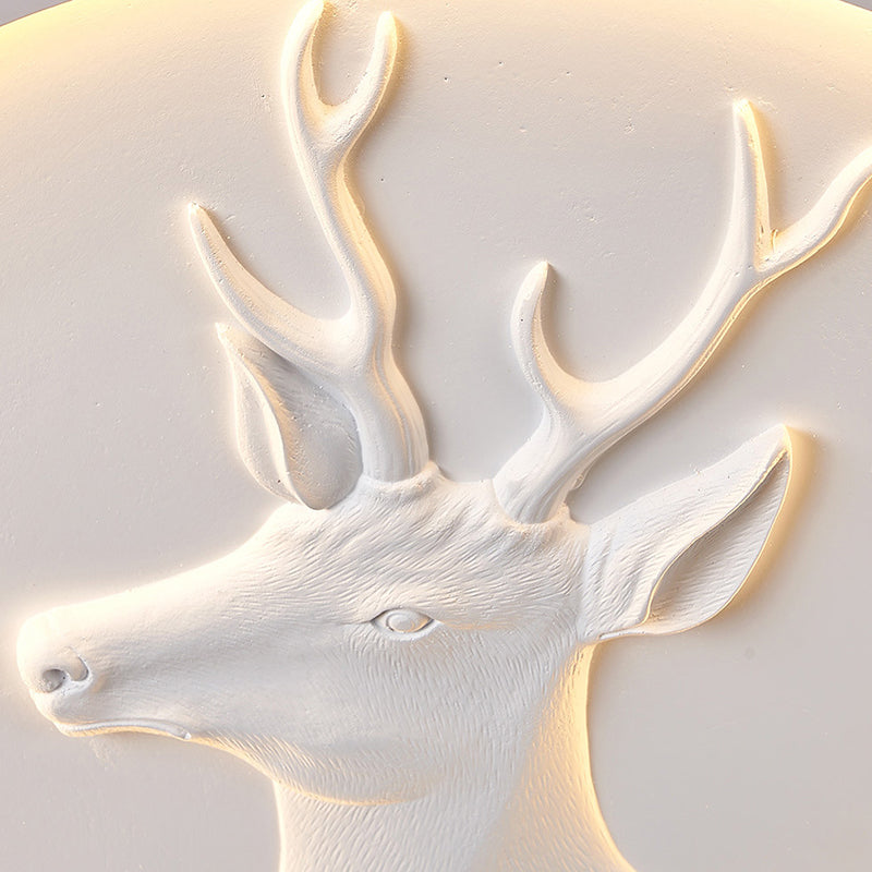 Modern Eclectic Resin Antler Acrylic LED Flush Ceiling Light