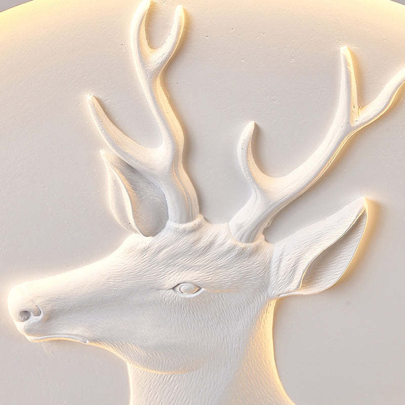 Modern Eclectic Resin Antler Acrylic LED Flush Ceiling Light