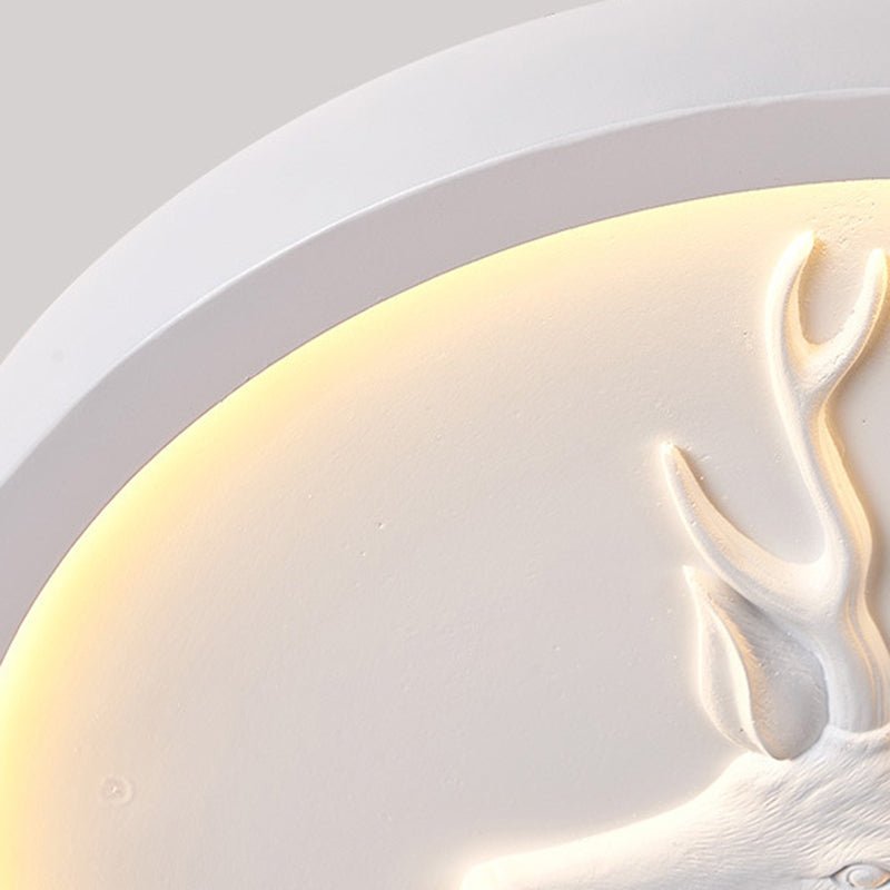 Modern Eclectic Resin Antler Acrylic LED Flush Ceiling Light