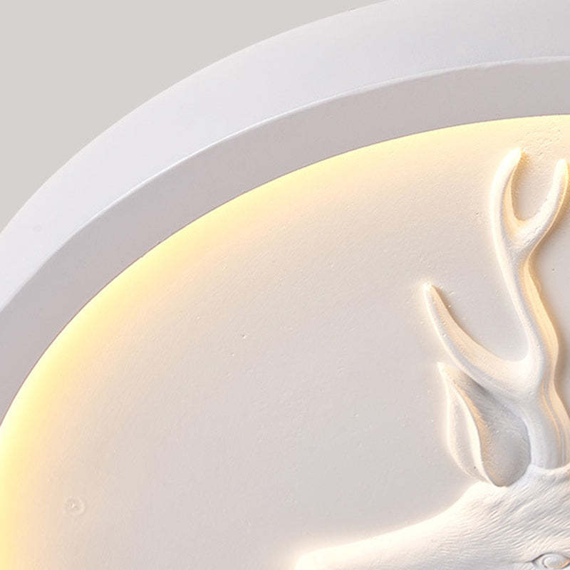 Modern Eclectic Resin Antler Acrylic LED Flush Ceiling Light