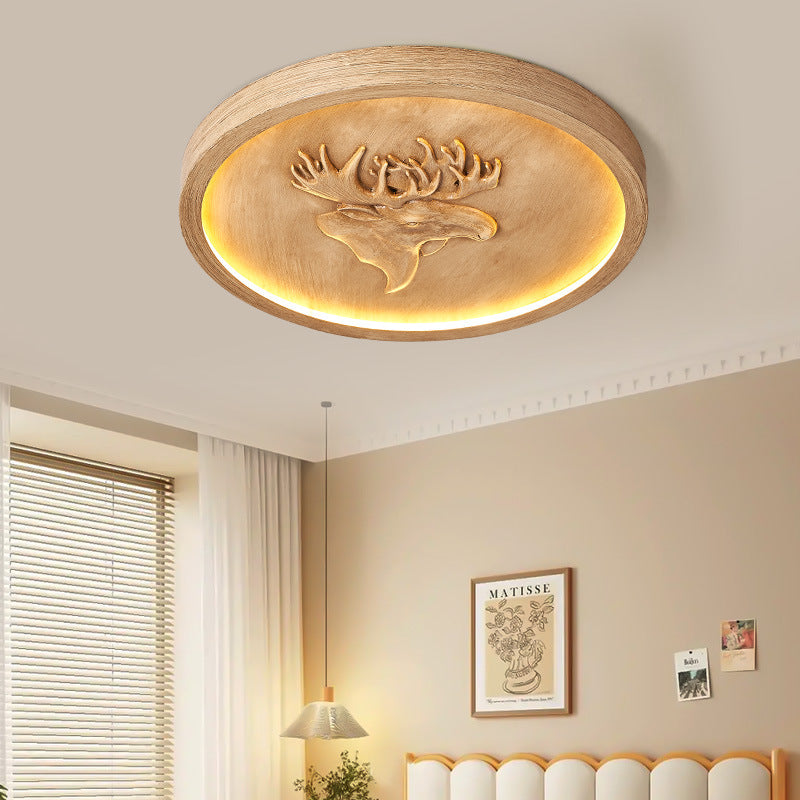 Modern Eclectic Resin Antler Acrylic LED Flush Ceiling Light