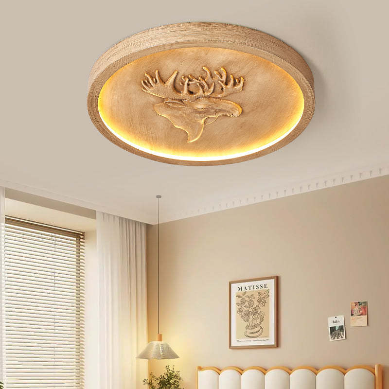 Modern Eclectic Resin Antler Acrylic LED Flush Ceiling Light