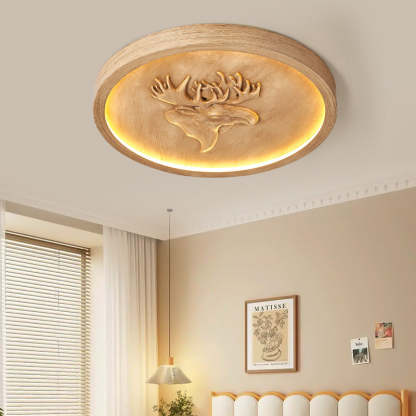 Modern Eclectic Resin Antler Acrylic LED Flush Ceiling Light