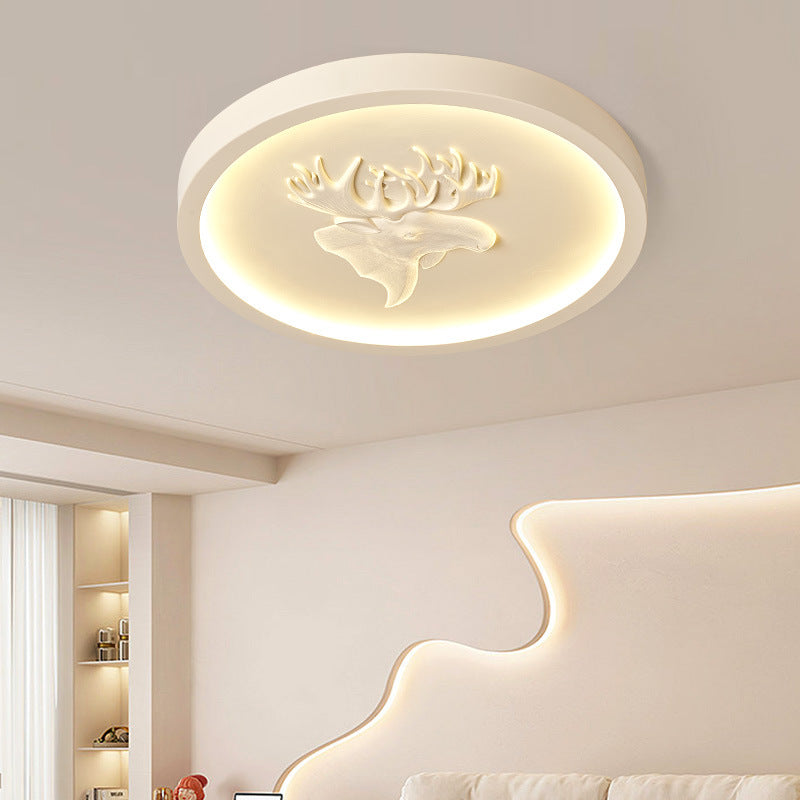 Modern Eclectic Resin Antler Acrylic LED Flush Ceiling Light