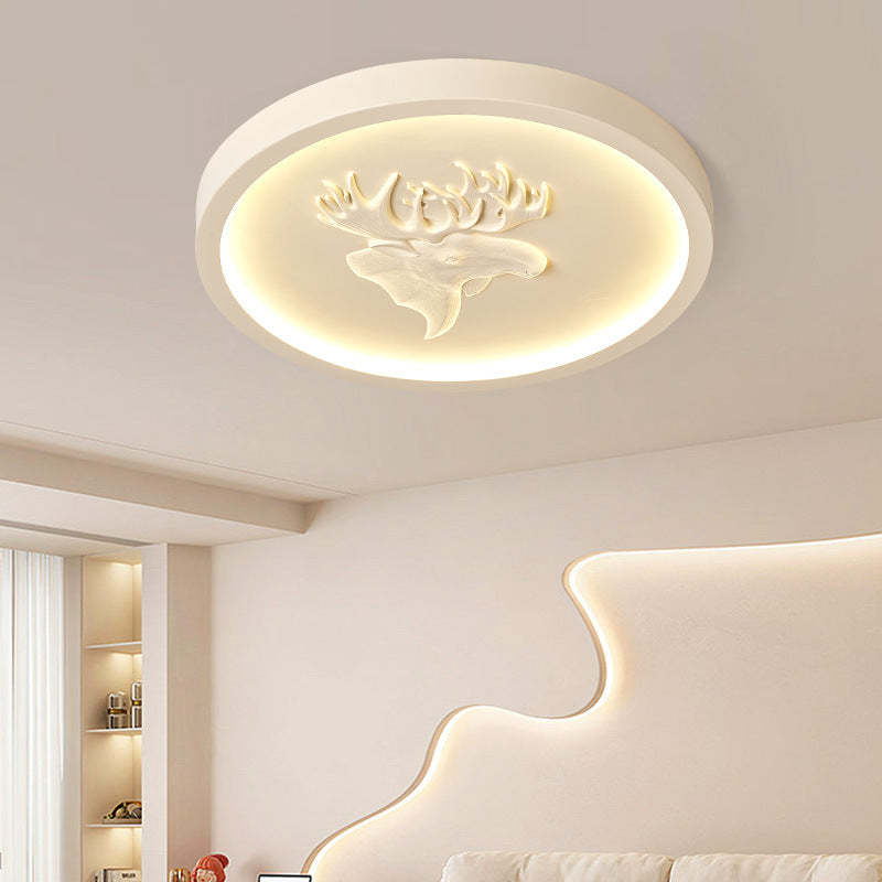 Modern Eclectic Resin Antler Acrylic LED Flush Ceiling Light