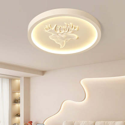 Modern Eclectic Resin Antler Acrylic LED Flush Ceiling Light