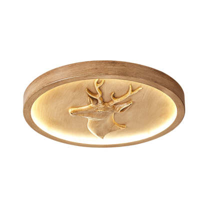 Modern Eclectic Resin Antler Acrylic LED Flush Ceiling Light