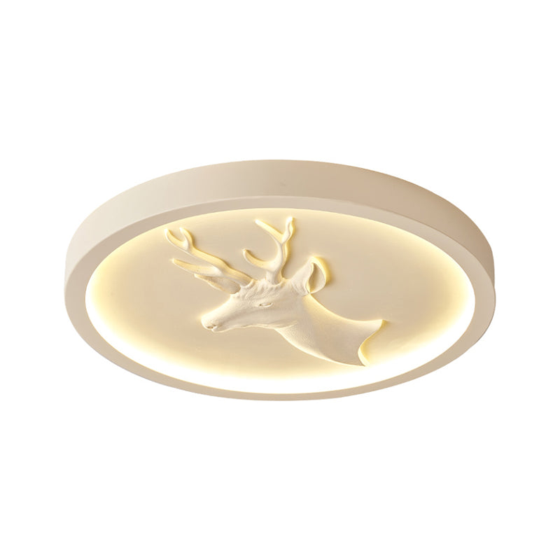 Modern Eclectic Resin Antler Acrylic LED Flush Ceiling Light