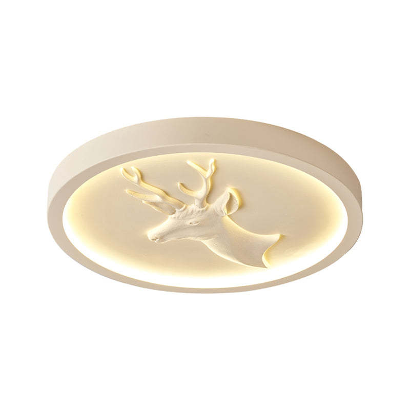 Modern Eclectic Resin Antler Acrylic LED Flush Ceiling Light