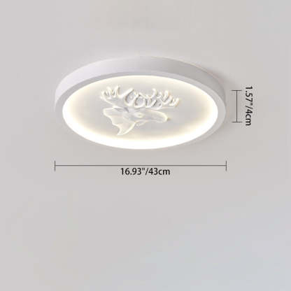 Modern Eclectic Resin Antler Acrylic LED Flush Ceiling Light
