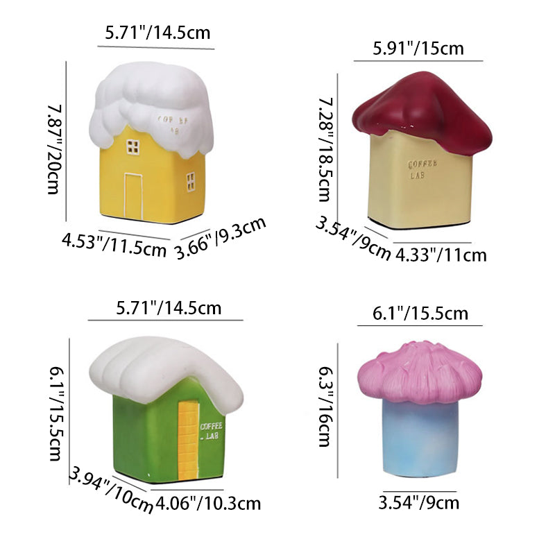Contemporary Ceramic Snow House USB LED Night Lamp