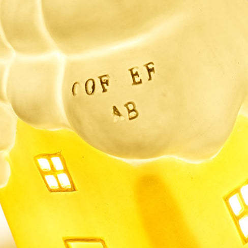 Contemporary Ceramic Snow House USB LED Night Lamp