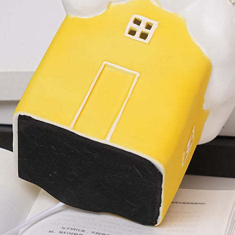 Contemporary Ceramic Snow House USB LED Night Lamp