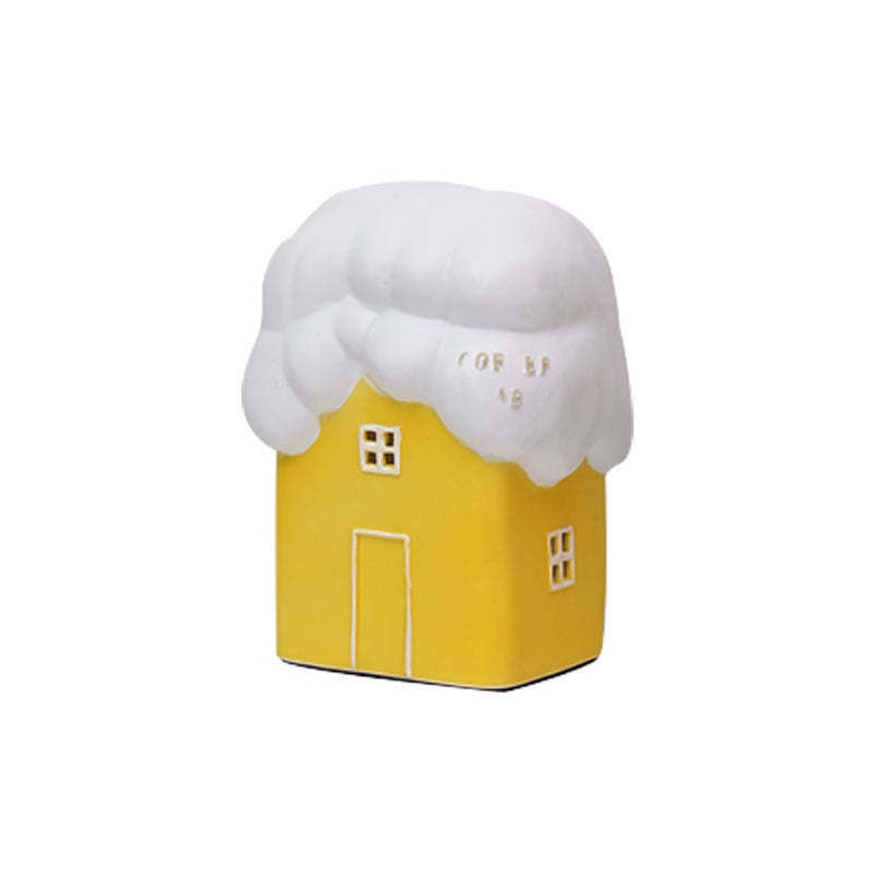 Contemporary Ceramic Snow House USB LED Night Lamp