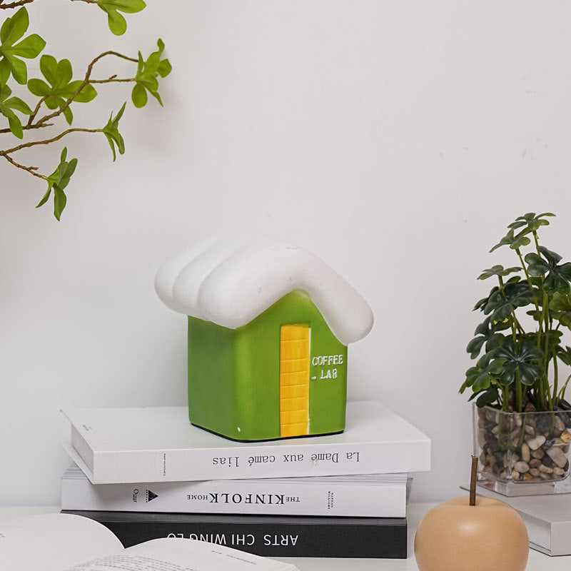 Contemporary Ceramic Snow House USB LED Night Lamp