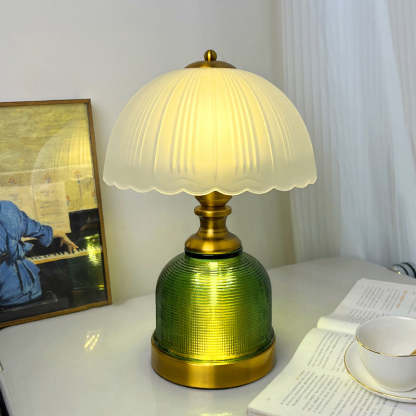 Transitional Frosted Glass Dome Lamp