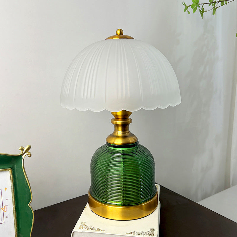 Transitional Frosted Glass Dome Lamp