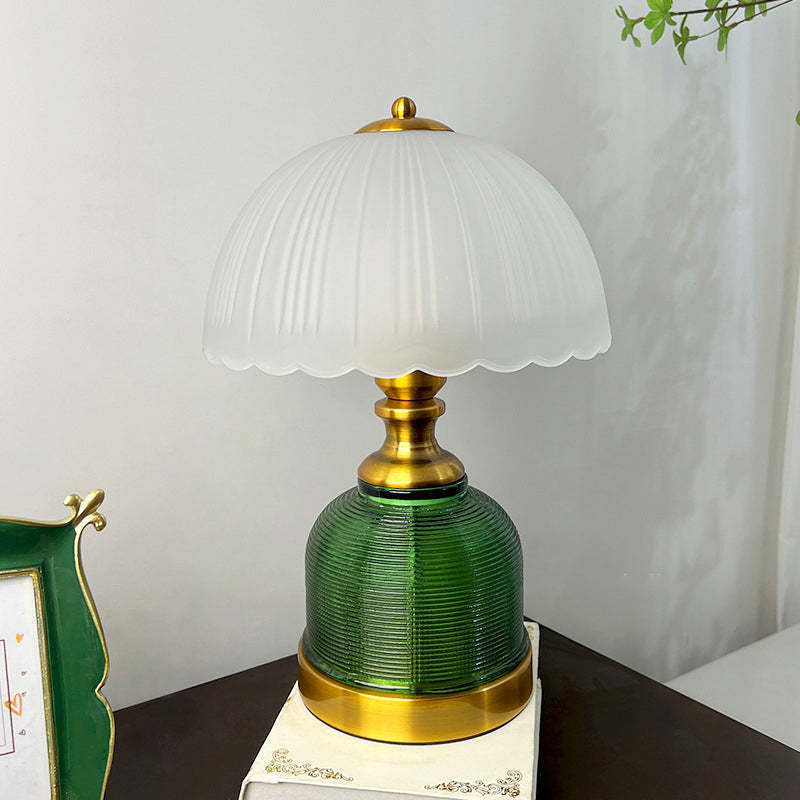 Transitional Frosted Glass Dome Lamp
