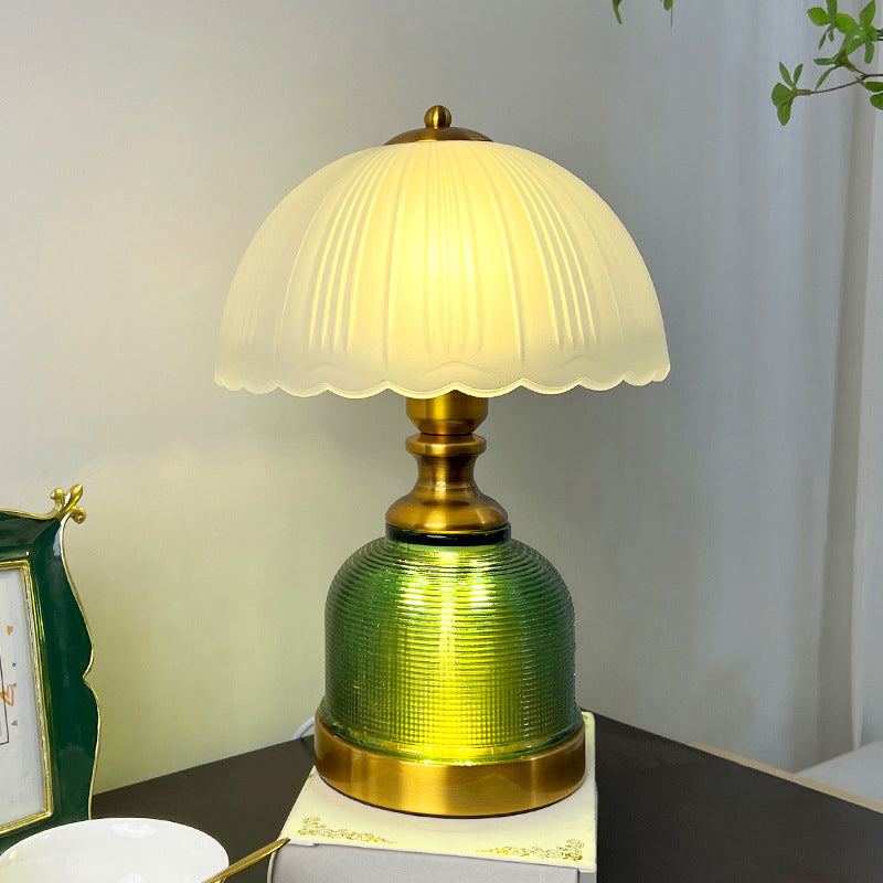 Transitional Frosted Glass Dome Lamp — Orange / 220V-240V For UK/AU