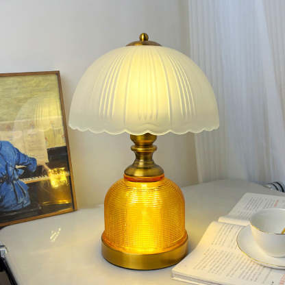 Transitional Frosted Glass Dome Lamp — Gray / 220V-240V For UK/AU