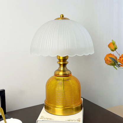 Transitional Frosted Glass Dome Lamp