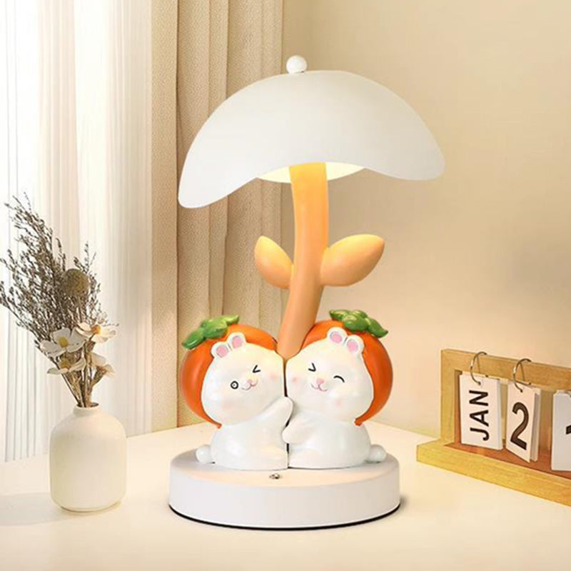 Wood creative mushroom rabbit night light
